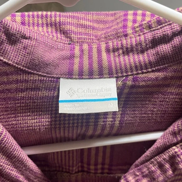 Columbia Purple Plaid Button Down Shirt - Picture 2 of 4